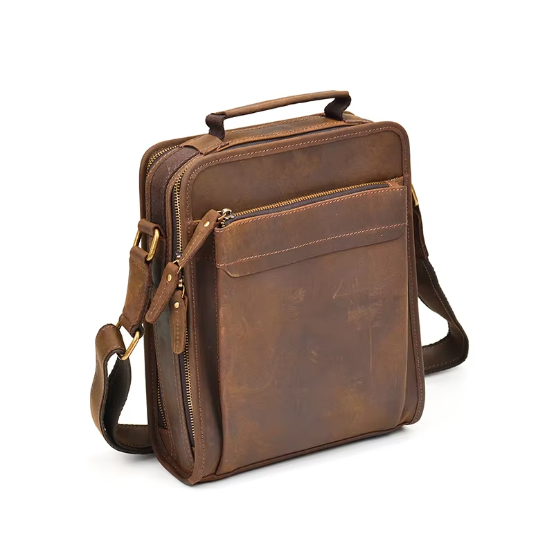 Vintage Leather Messenger Bag