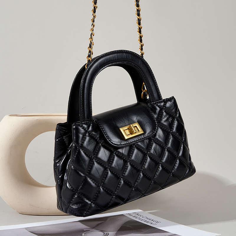 Quilted Black Handbag