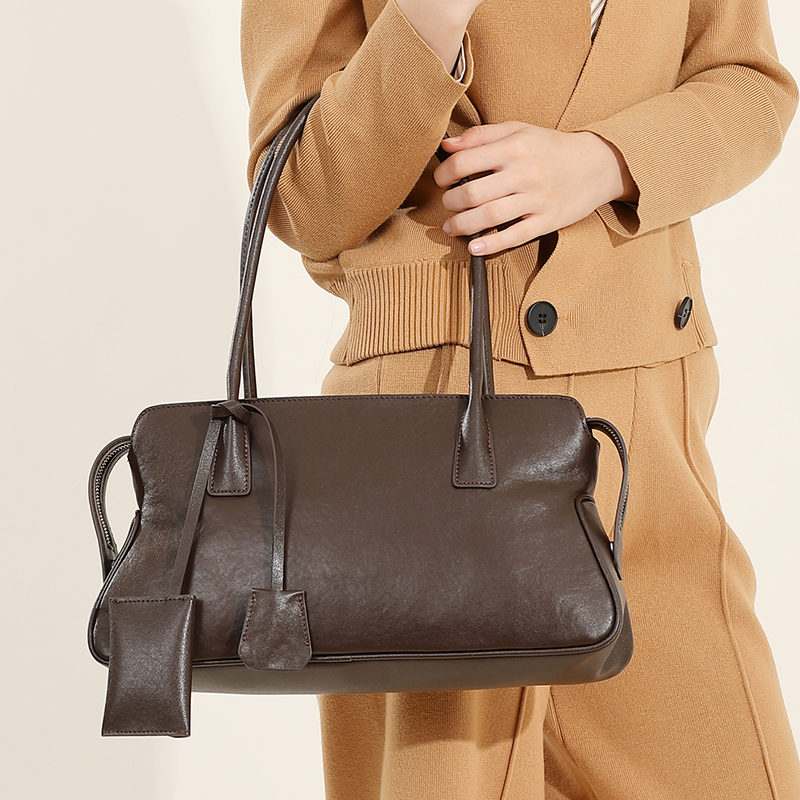Classic Brown Leather Tote