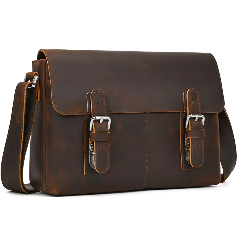 Vintage Leather Messenger Bag