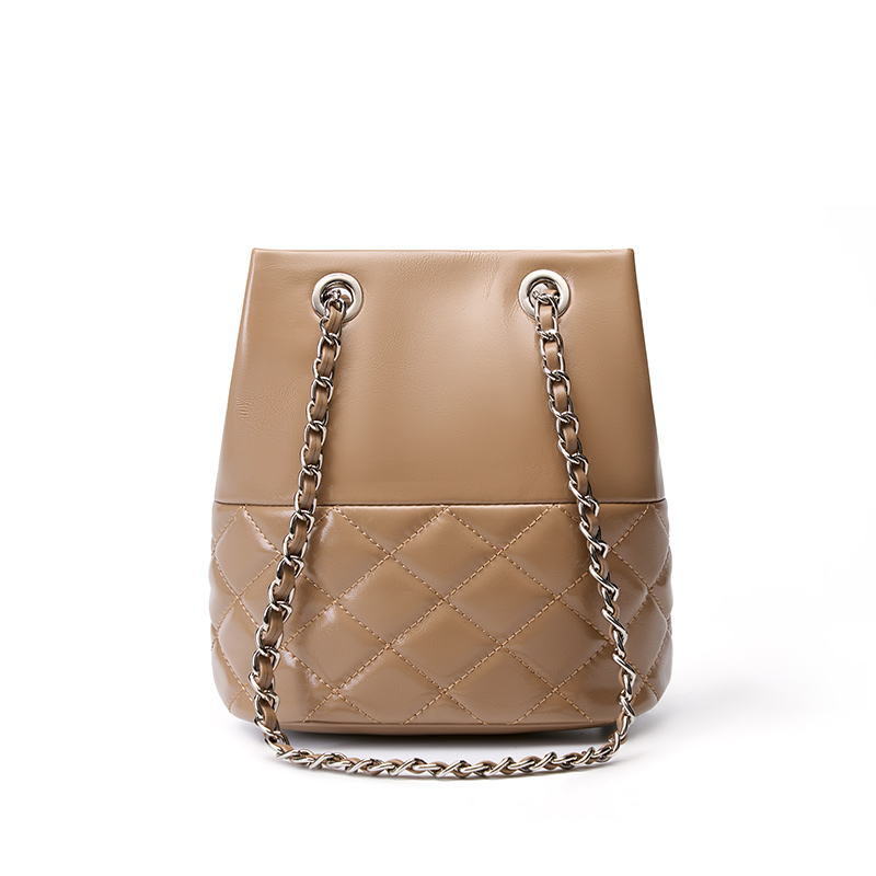 Quilted Leather Bucket Bag
