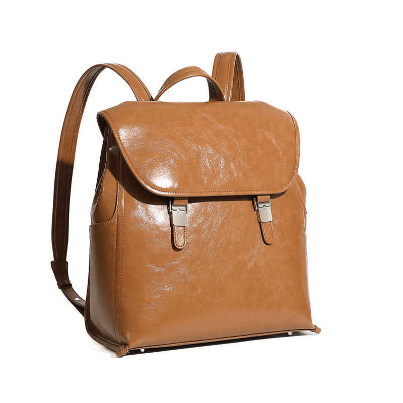 Black Leather Backpack