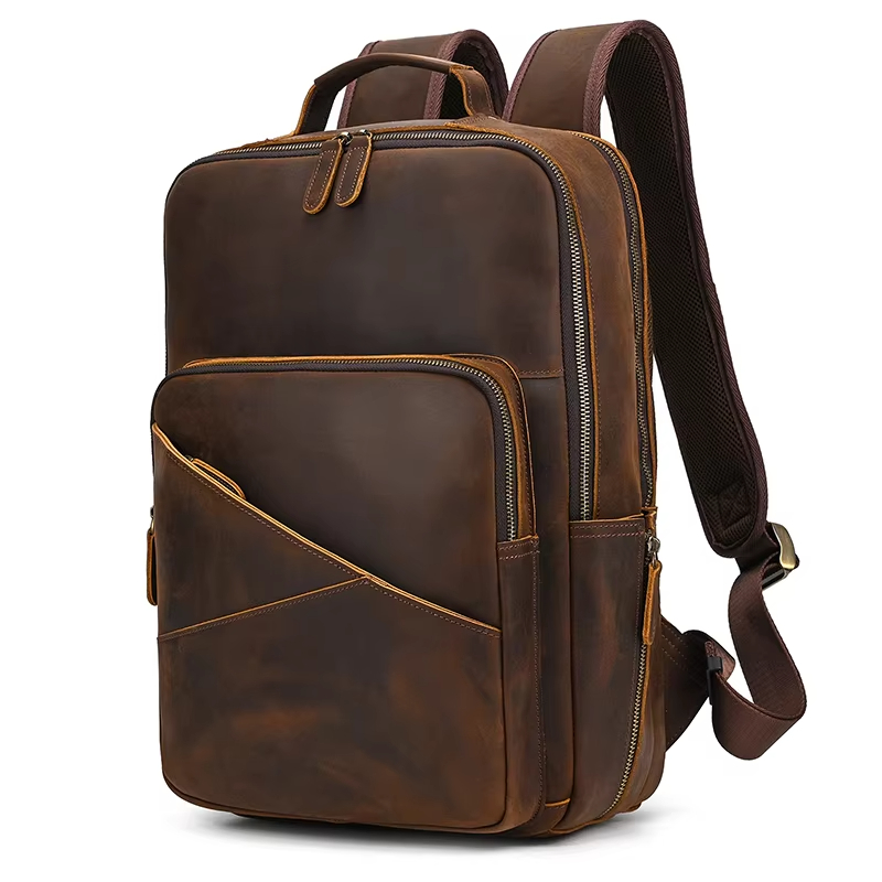 Vintage Leather Laptop Backpack