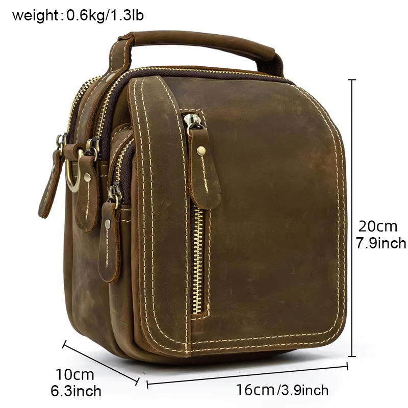 Vintage Leather Messenger Bag