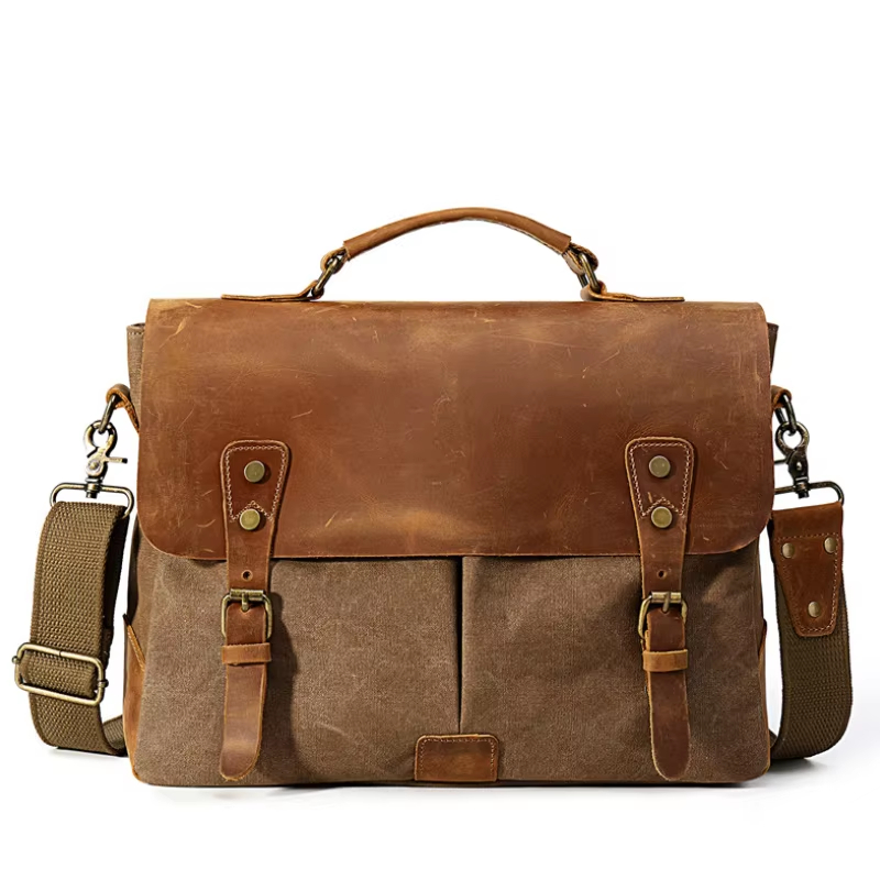 Vintage Leather Messenger Bag