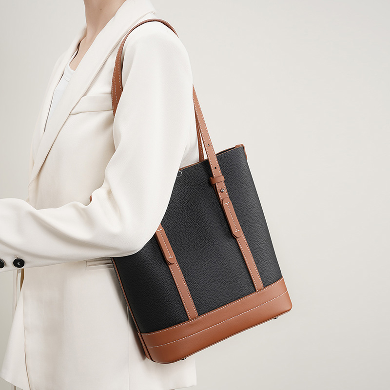 Canvas & Leather Tote Bag
