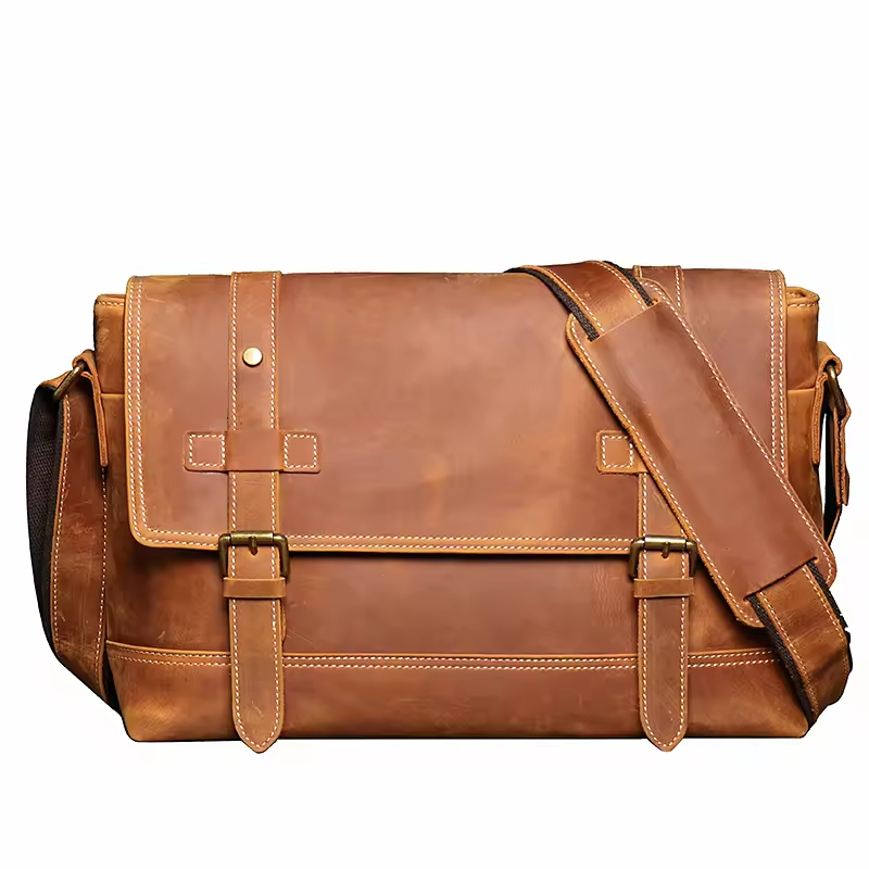 Vintage Leather Messenger Bag