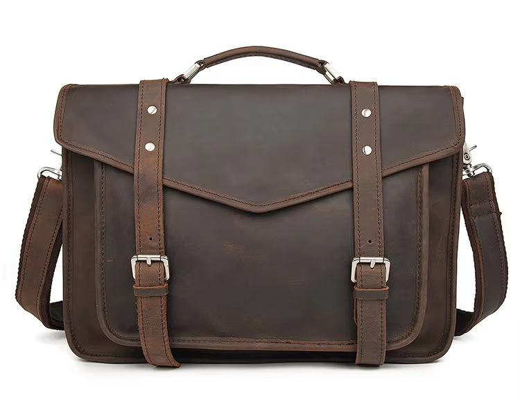 Vintage Leather Messenger Bag