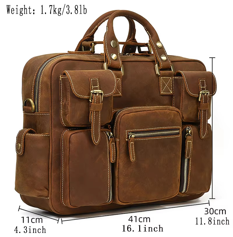 Stylish Leather Messenger Bag