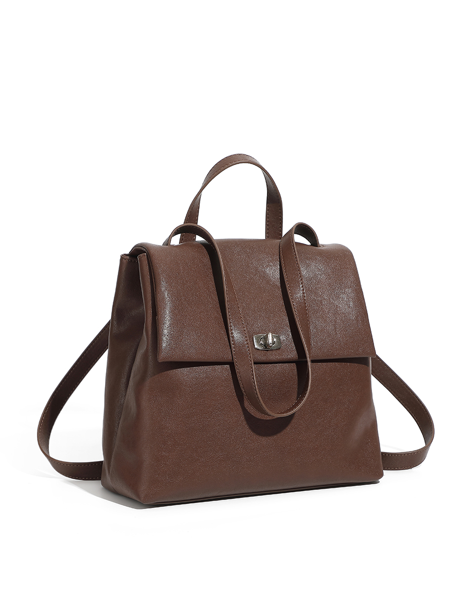 Classic Brown Leather Backpack