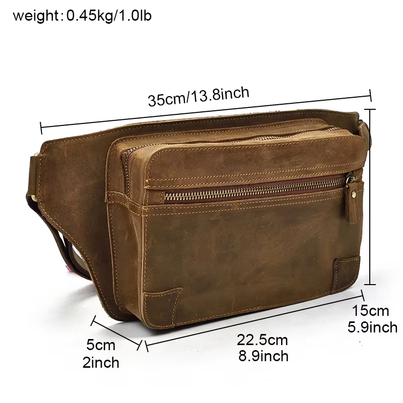 Vintage Leather Waist Bag
