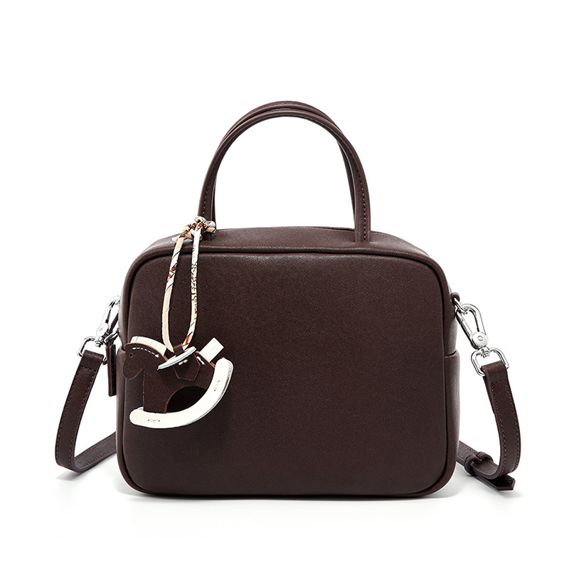 Classic Brown Square Handbag