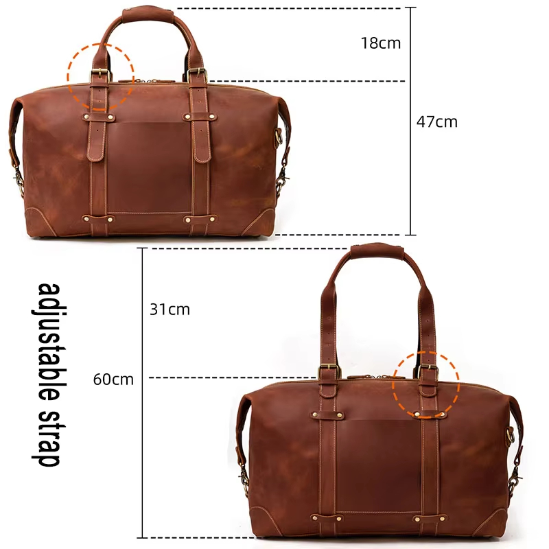 Vintage Leather Duffel Bag