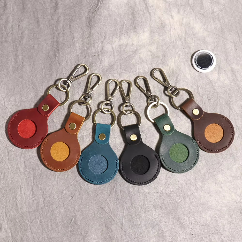 Leather Tracker Keychain Holder