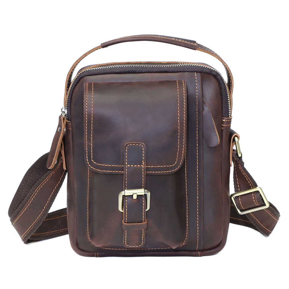 Vintage Leather Crossbody Bag