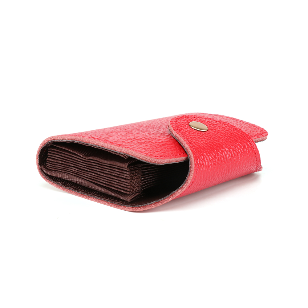 Red Leather Card Holder