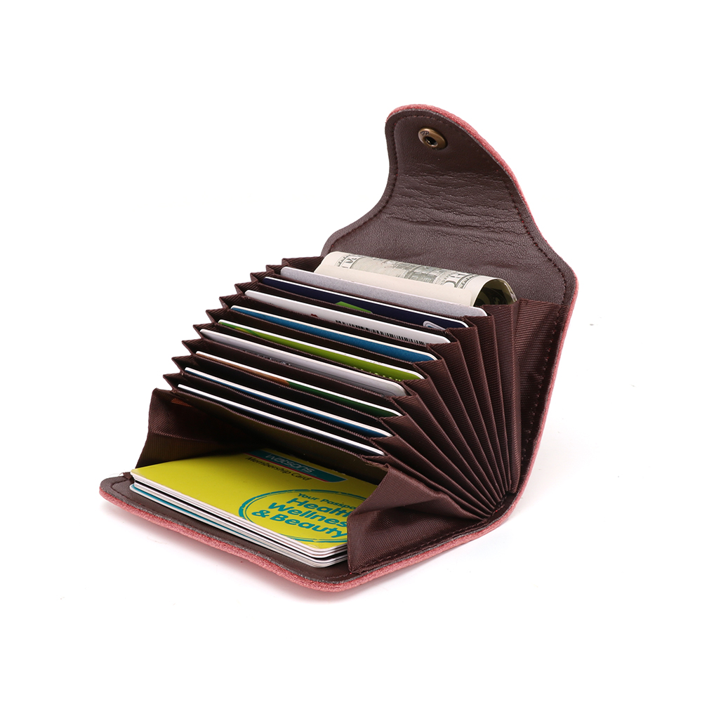 Red Leather Card Holder