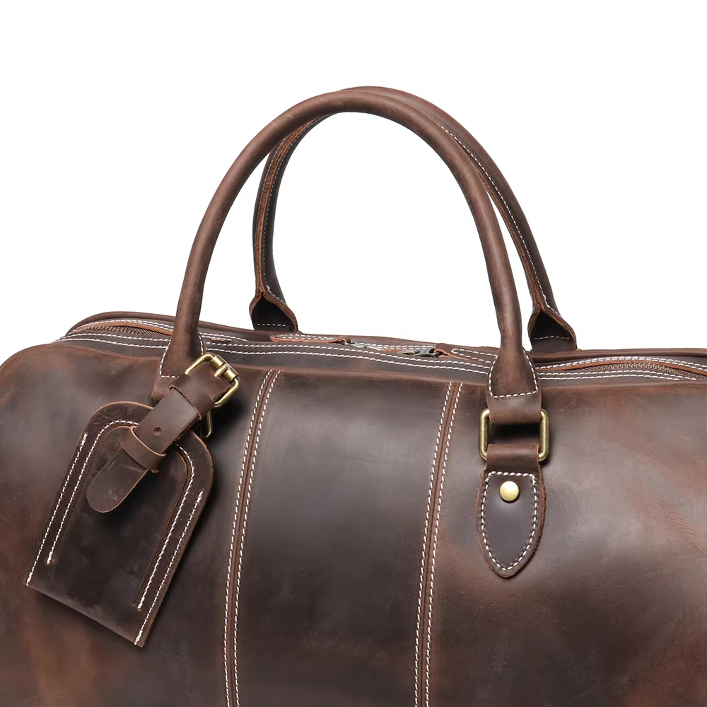 Vintage Leather Duffel Bag