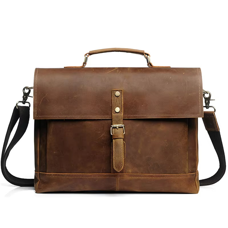 Vintage Leather Messenger Bag