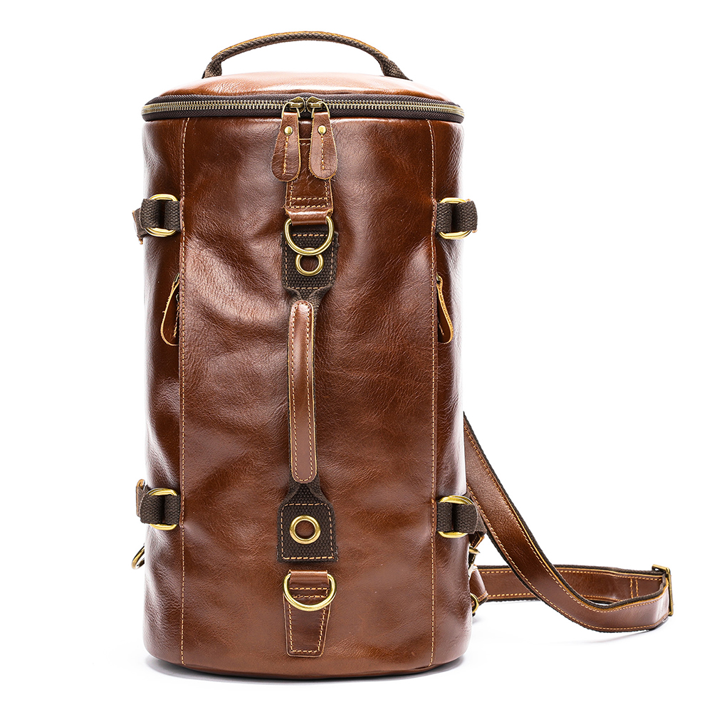 Vintage Leather Duffel Bag