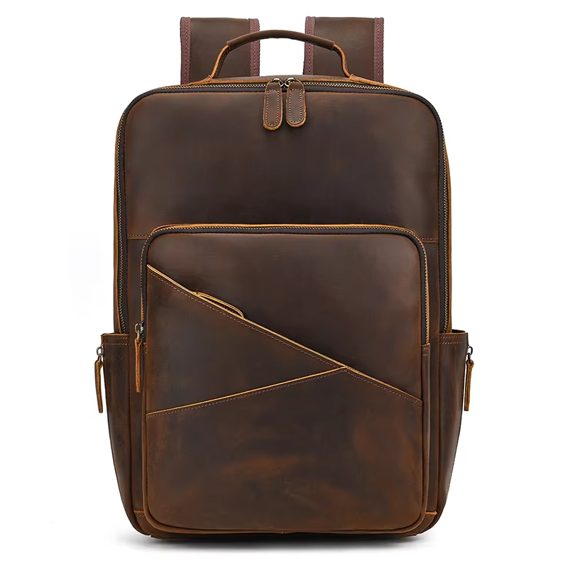 Vintage Leather Laptop Backpack