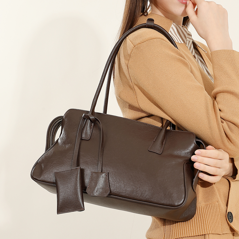 Classic Brown Leather Tote