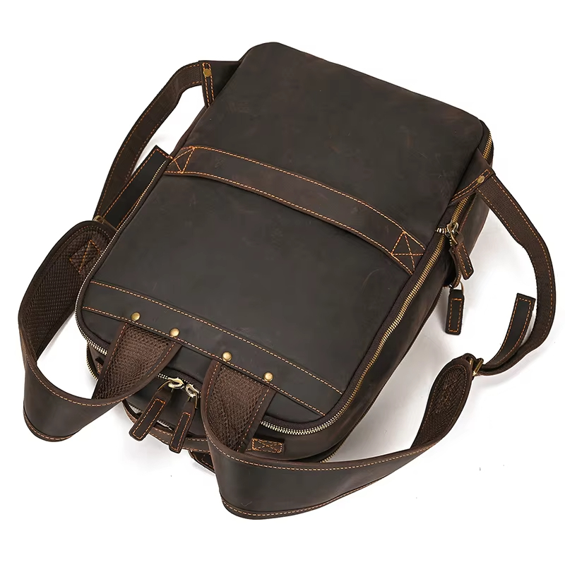 Vintage Leather Laptop Backpack