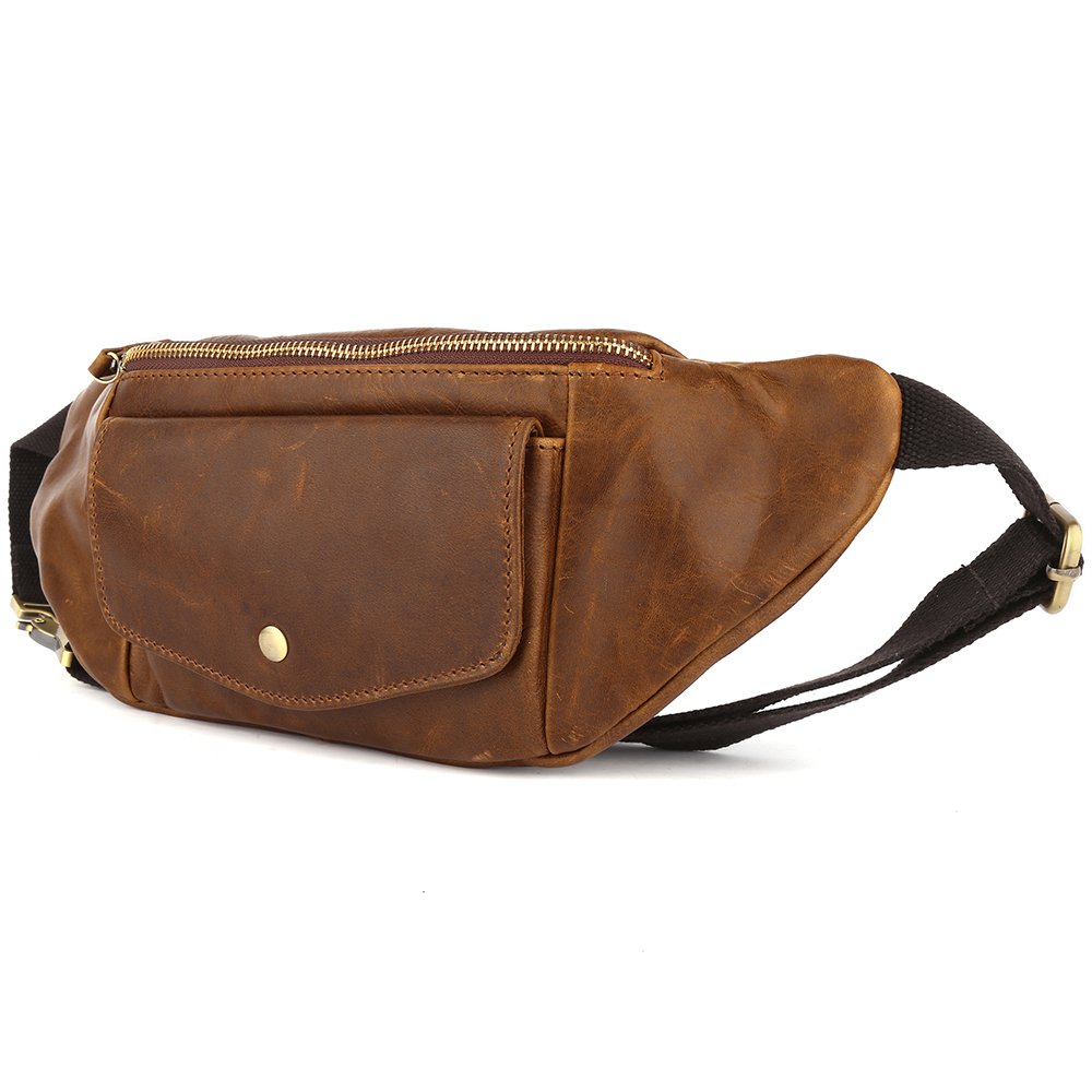 Brown Leather Waist Bag