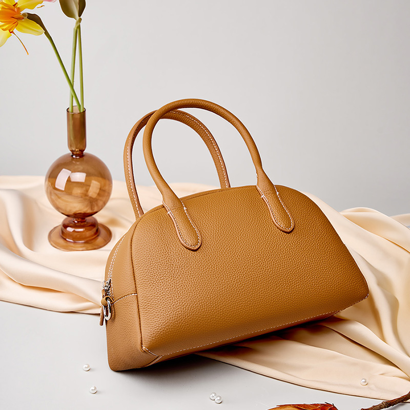 Elegant Brown Leather Handbag