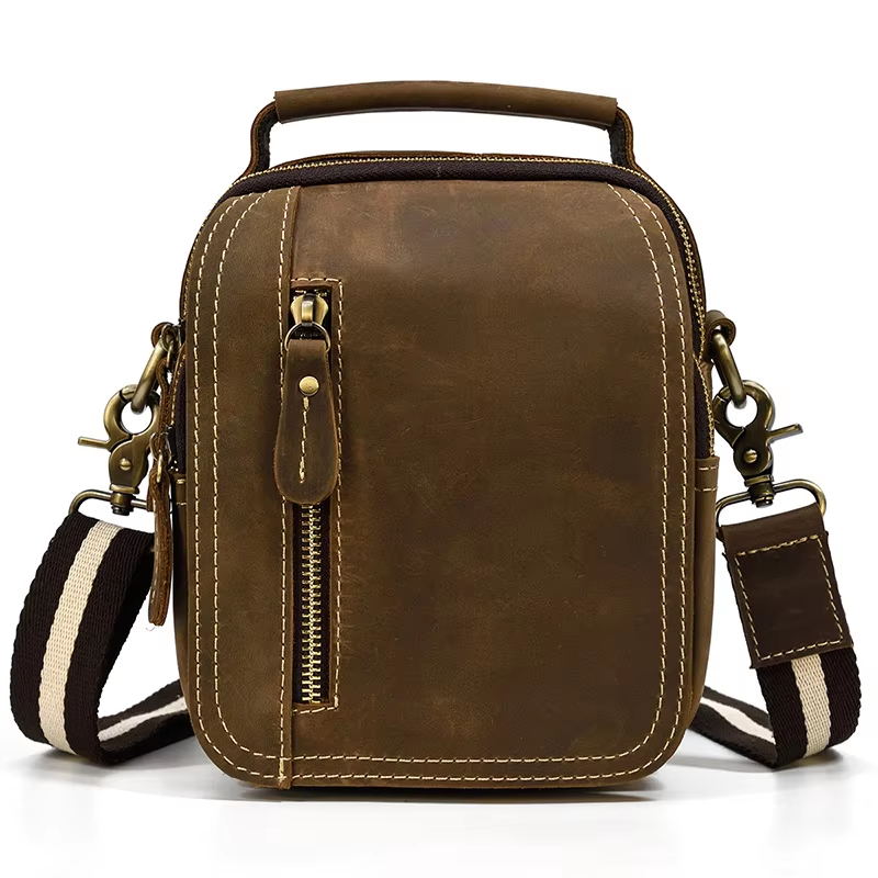 Vintage Leather Messenger Bag