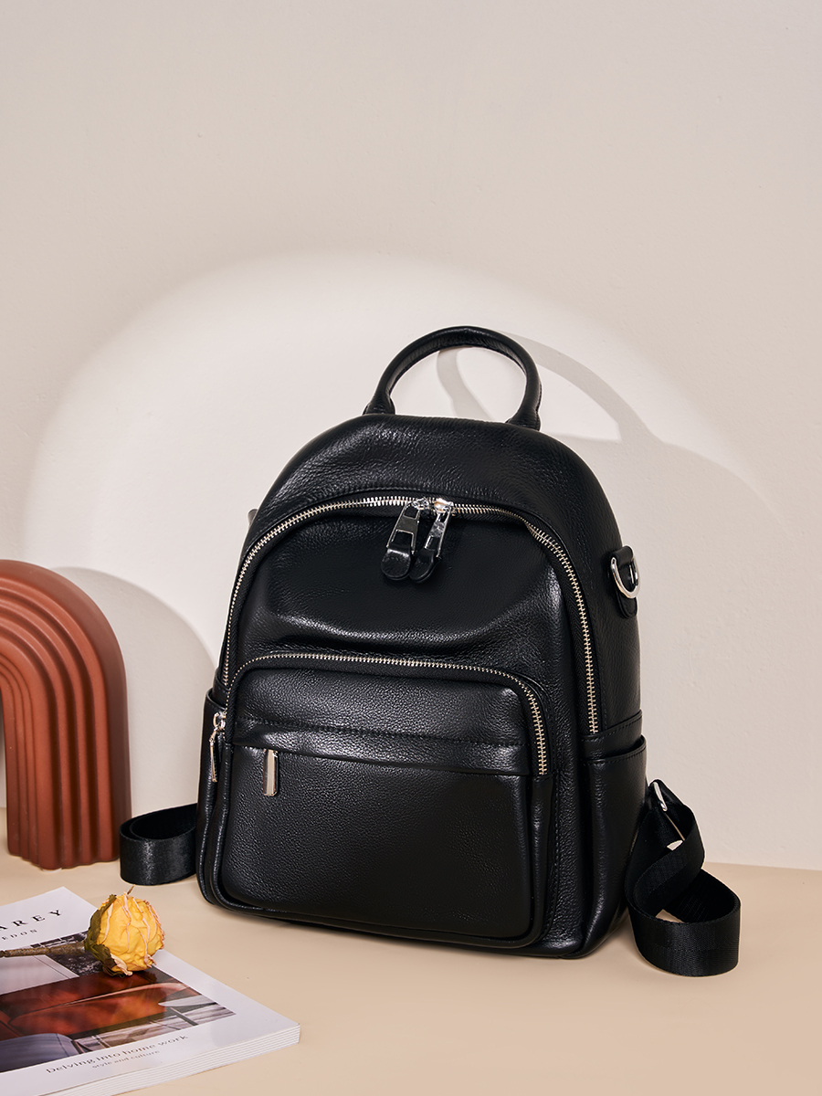 Black Leather Backpack