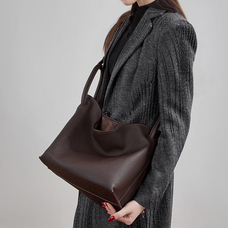 Classic Brown Leather Tote