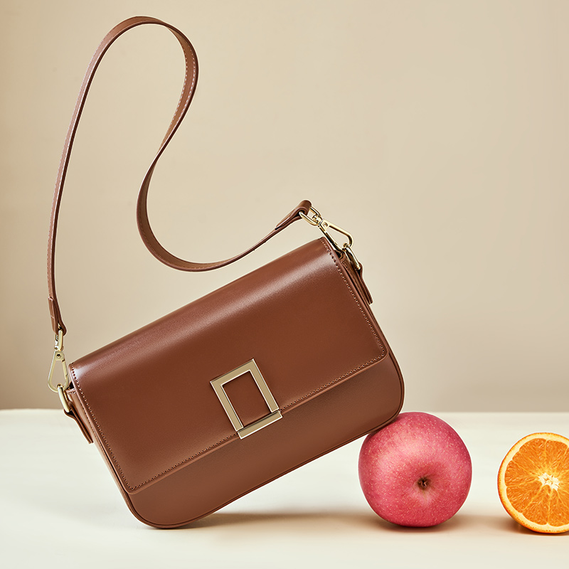 Classic Brown Leather Shoulder Bag
