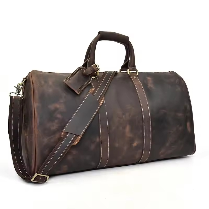 Vintage Leather Duffel Bag