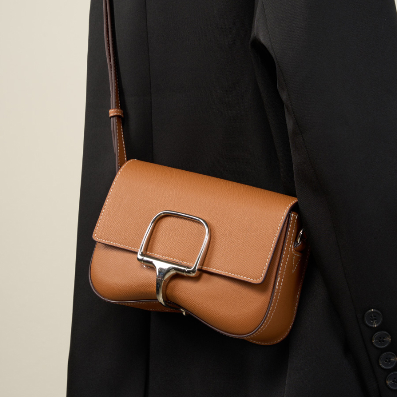Classic Brown Leather Shoulder Bag