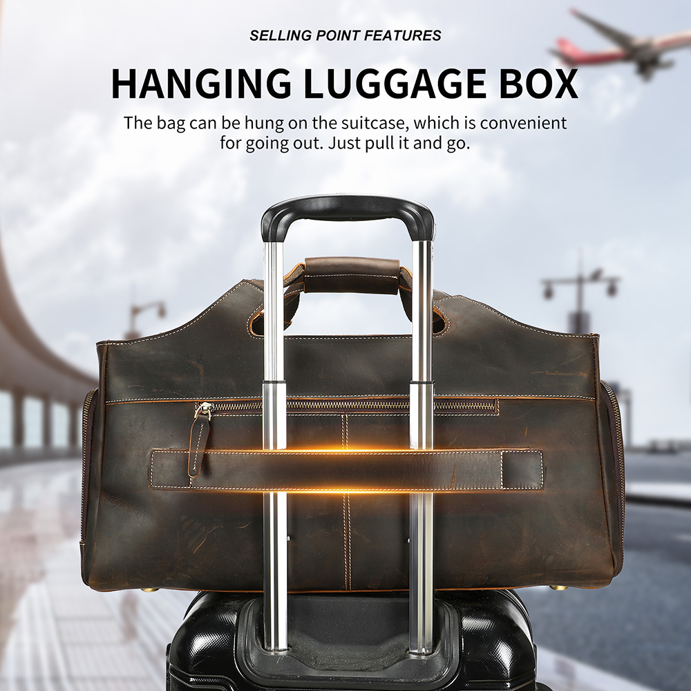 Vintage Leather Duffel Bag