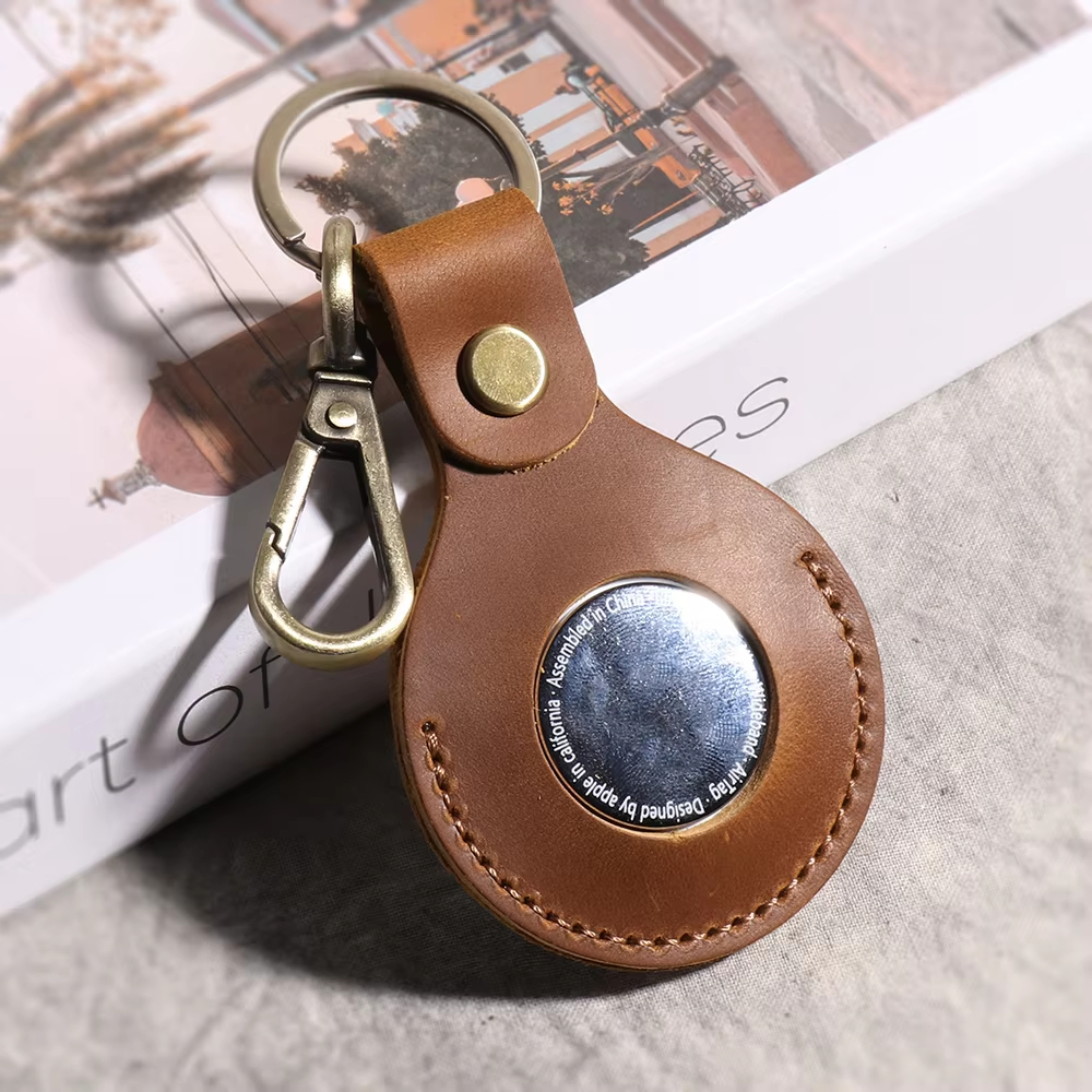 Leather Tracker Keychain Holder