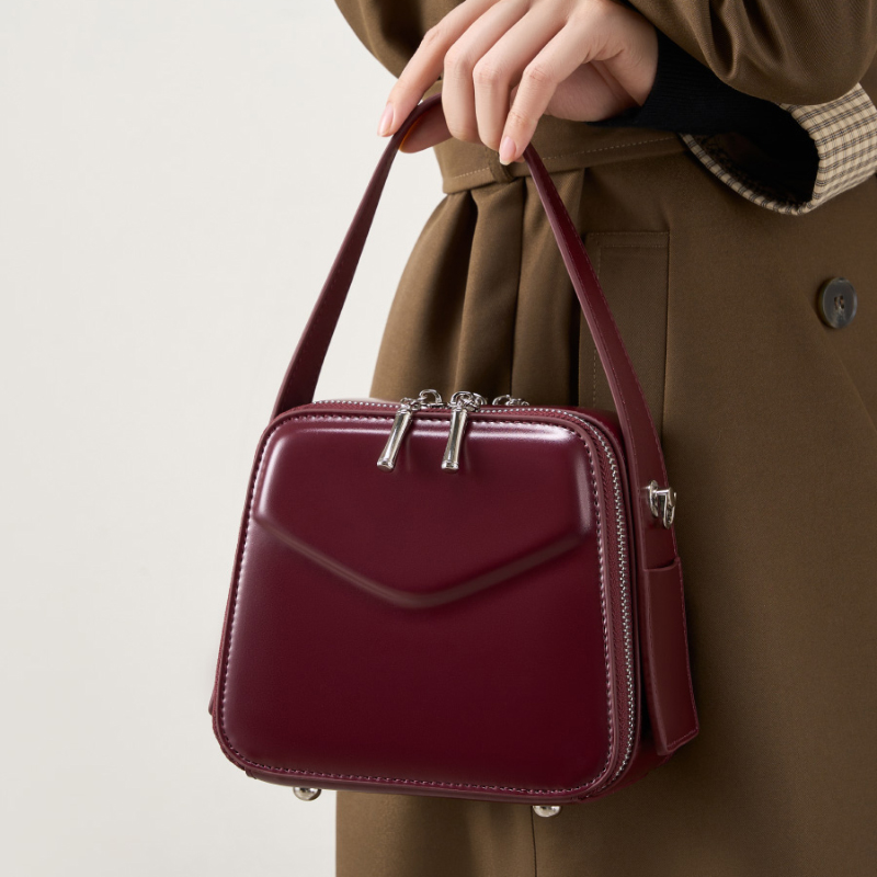 Burgundy Leather Handbag