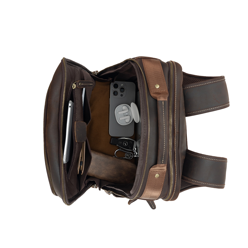 Leather Laptop Backpack