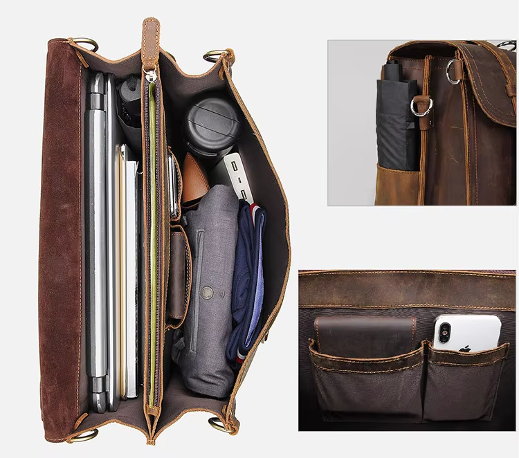 Vintage Leather Messenger Bag