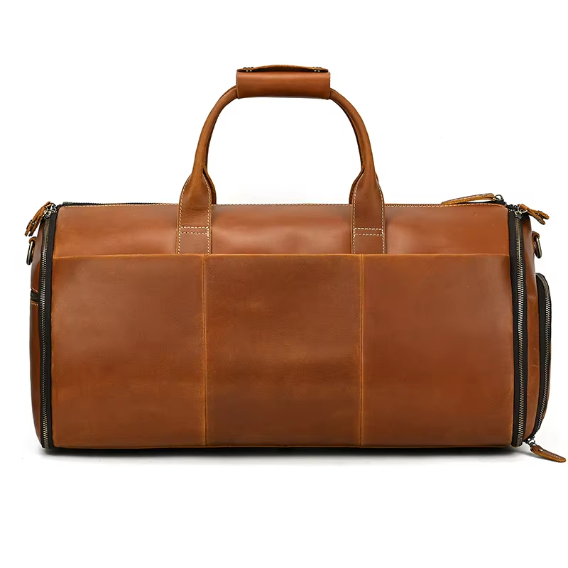 Leather Weekender Duffle Bag
