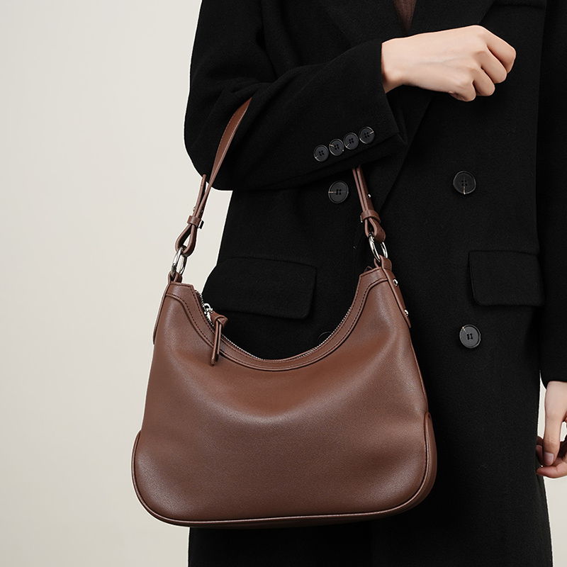 Brown Leather Shoulder Bag