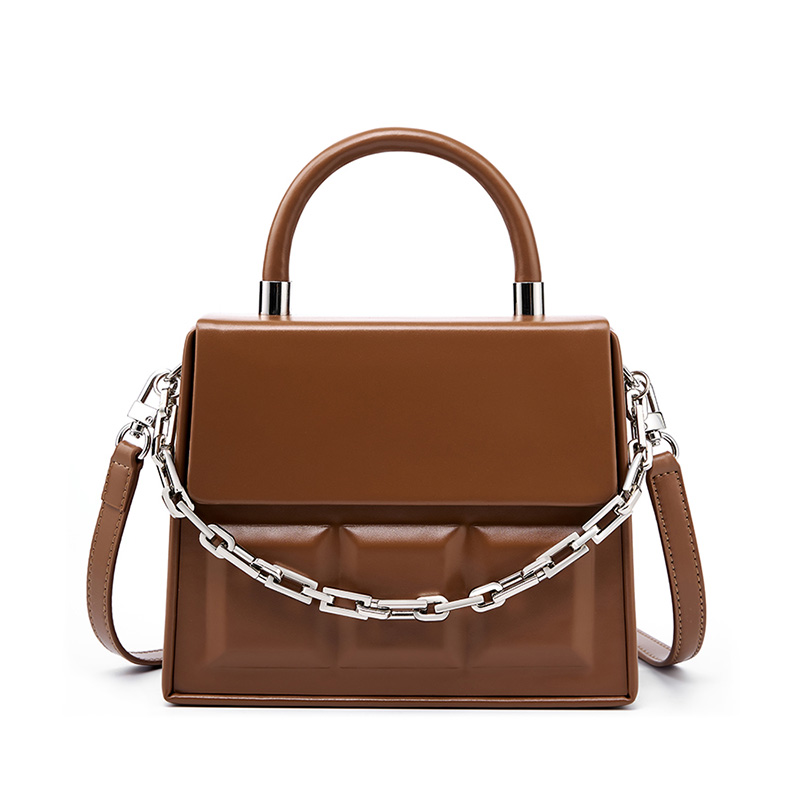 Elegant Brown Leather Handbag