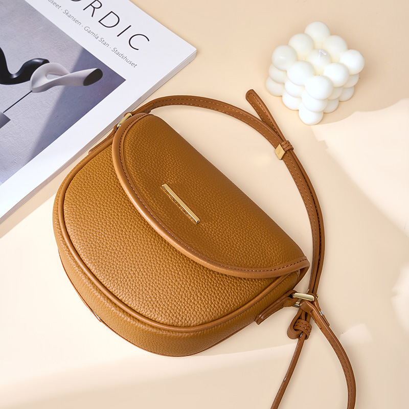 Cream Leather Crossbody Bag