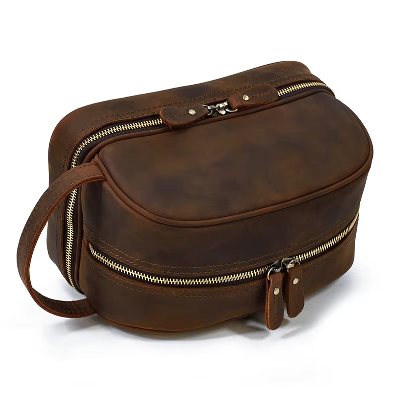Genuine Leather Toiletry Bag