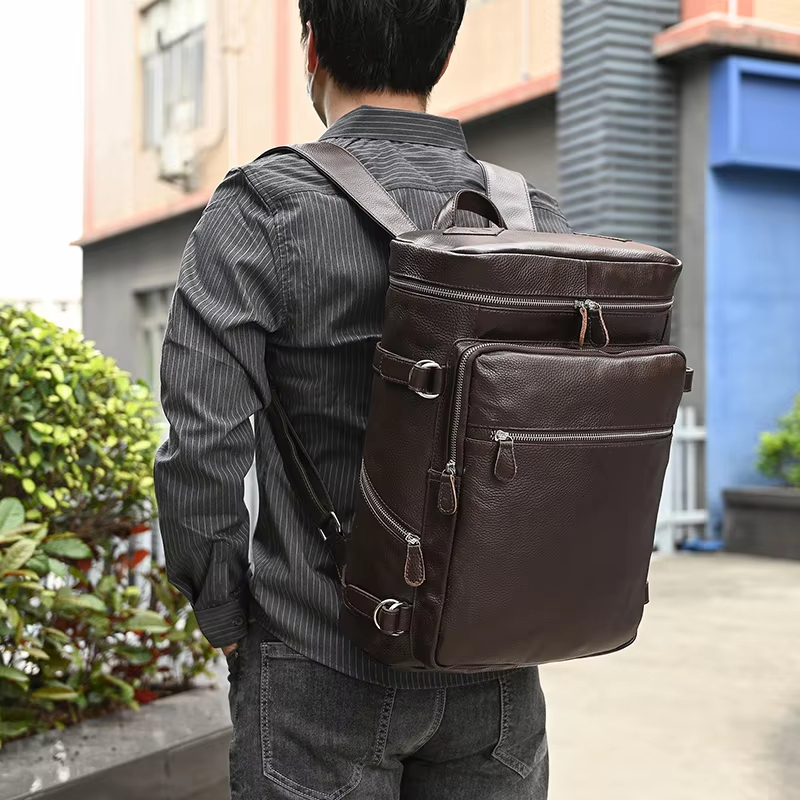 Leather Laptop Backpack