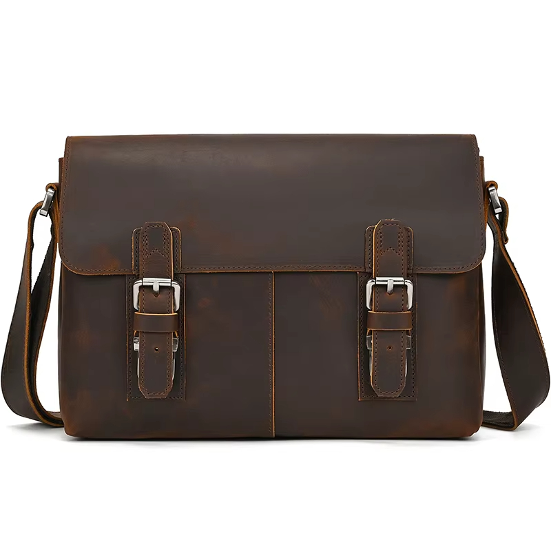 Vintage Leather Messenger Bag