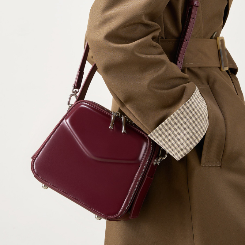 Burgundy Leather Handbag