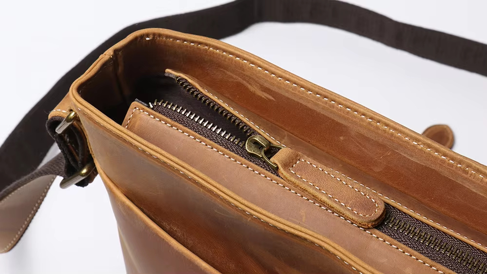 Vintage Leather Messenger Bag