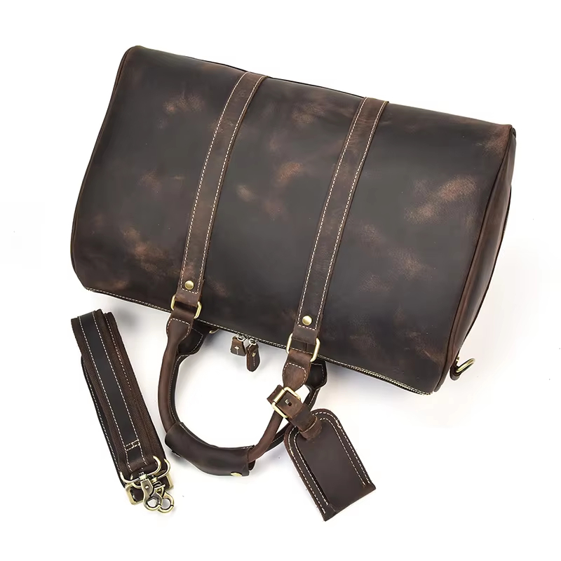 Vintage Leather Duffel Bag